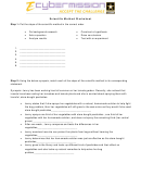 Sample Scientific Method Worksheet