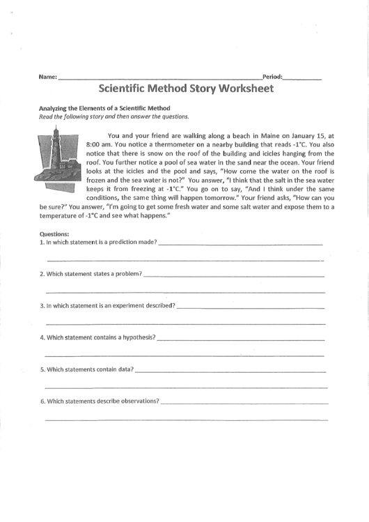 Scientific Method Worksheet Pdf