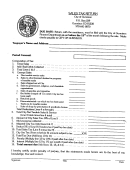 Sales Tax Return Form - City Of Gunnison Printable pdf