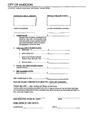 Tax Report Form For Quater End - City Of Angoon
