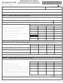 Form 500c - Underpayment Of Virginia Estimated Tax By Corporations - 2012