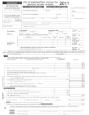 Individual Return-Resident Form - City Of Highland Park - 2011 Printable pdf
