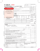 Form F-1040-r - Resident Individual Income Tax Return - City Of Flint, Michigan - 2003