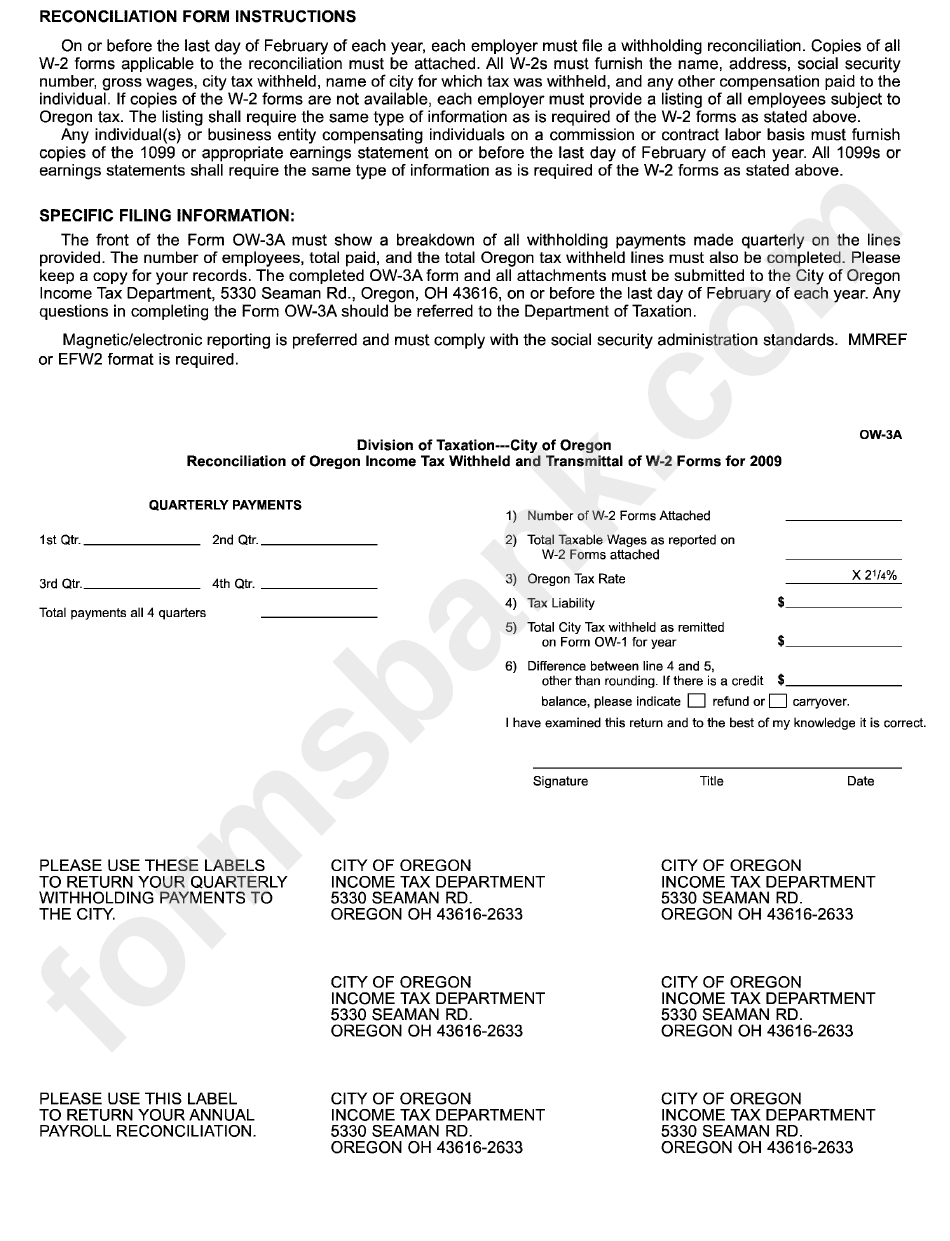 Form Ow-1 - Employer