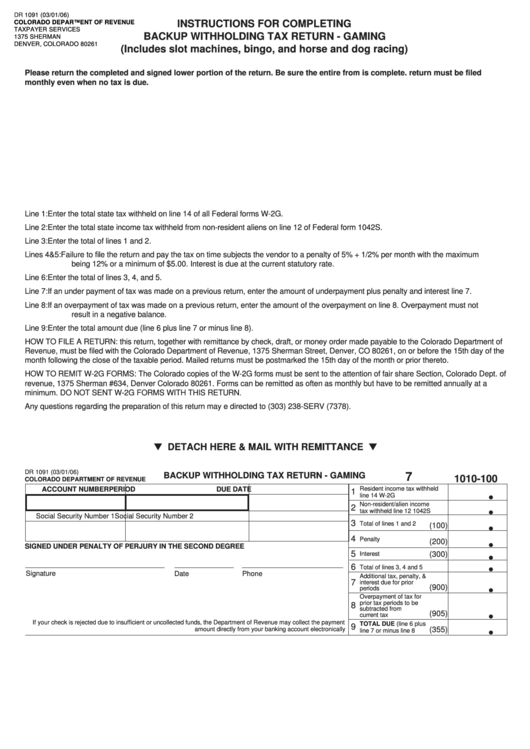 form-dr-1091-backup-withholding-tax-return-gaming-printable-pdf