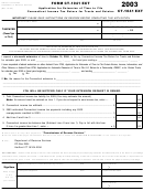 Form Ct-1041 Ext - Application For Extension Of Time To File Connecticut Income Tax Return For Trusts And Estates - 2003