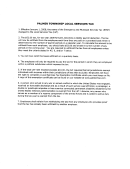 Form Lst-1 - Local Services Tax Employer Return - Palmer Township, 2008