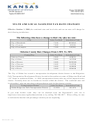 Form Edu-96 - State And Local Sales/use Tax Rate Changes