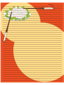 Red Chopsticks Recipe Card 8x10