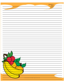 Banana Orange Cherry Orange Recipe Card 8x10