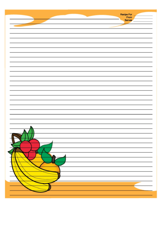 Banana Orange Cherry Orange Recipe Card 8x10 Printable pdf