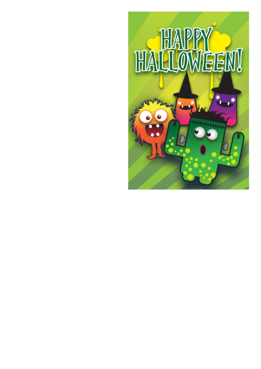 Halloween Card Template printable pdf download