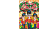 Christmas Nutcrackers Card Template Printable pdf