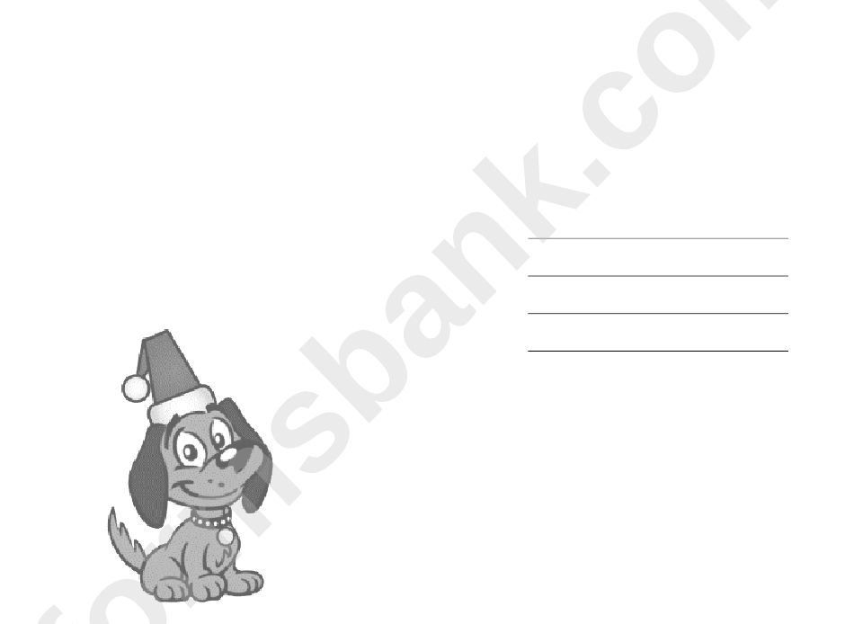 Christmas Puppy Card Template