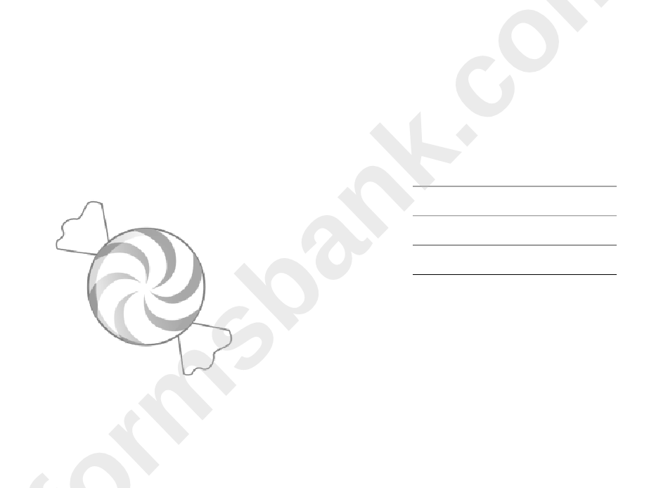 Christmas Candies Card Template
