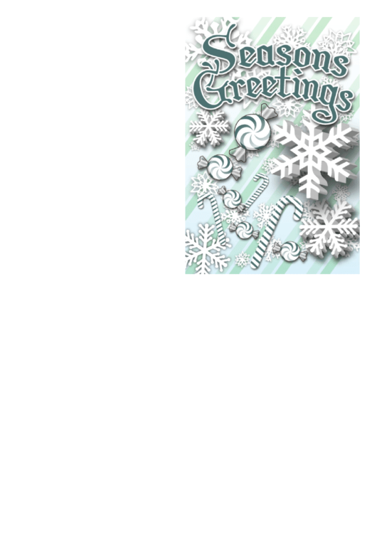 Christmas Candycanes Card Template Printable pdf