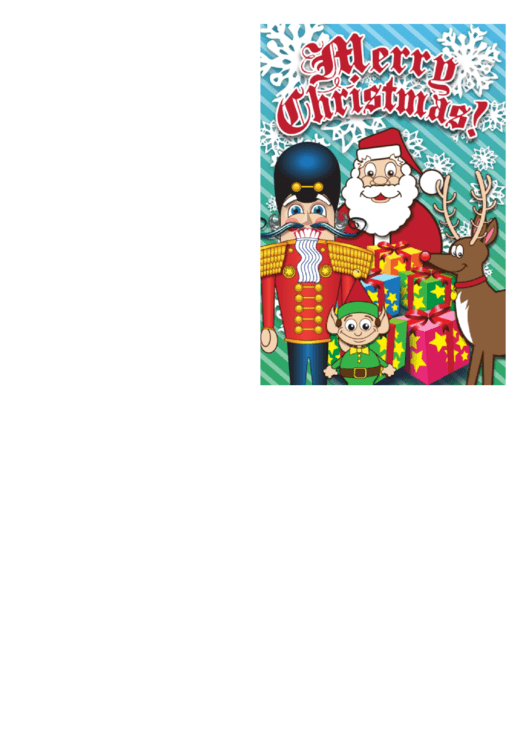 Christmas Nutcracker Card Template Printable pdf
