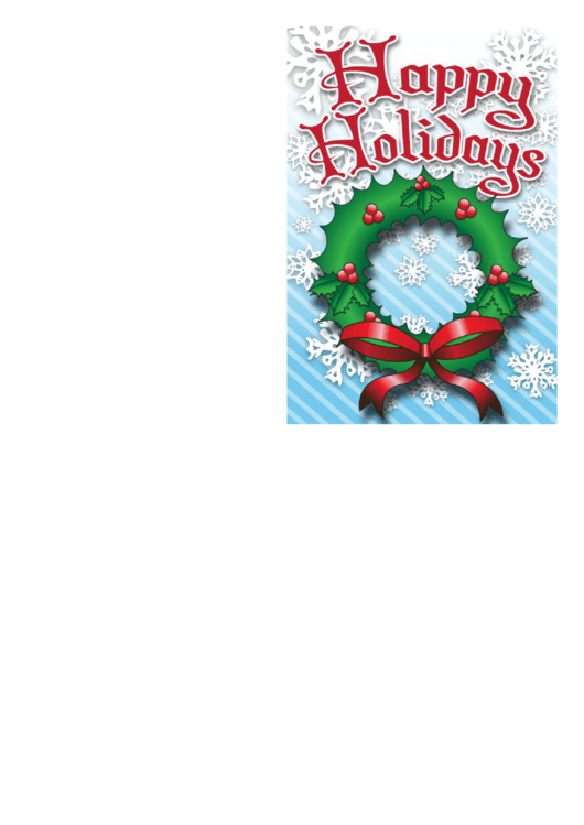 Christmas Wreath Card Template Printable pdf