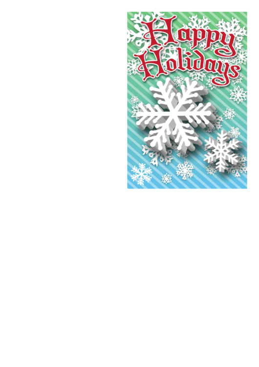 Christmas Snowflakes Card Template Printable pdf