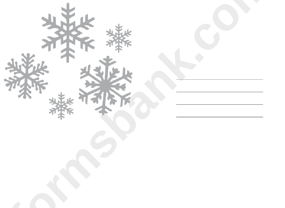 Christmas Snowflakes Card Template
