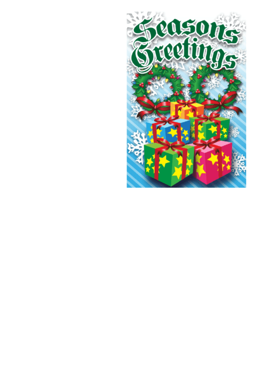 Christmas Wreaths Card Template Printable pdf