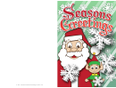 Christmas Santa Claus Card Template