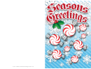 Christmas Candy Card Template