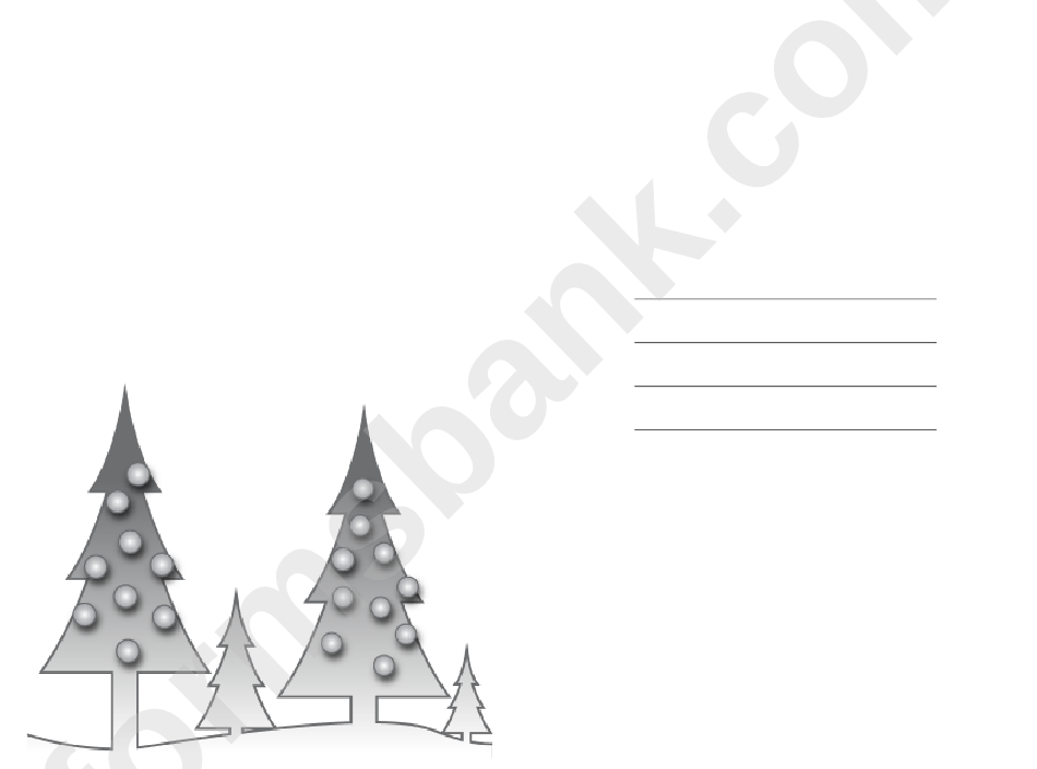 Christmas Trees Card Template