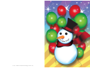 Christmas Balloons Card Template