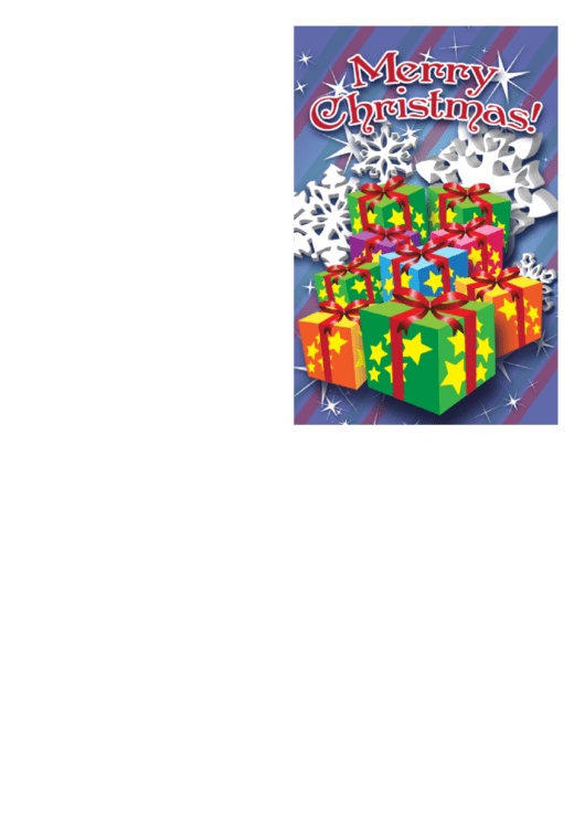 Christmas Packages Card Template Printable pdf