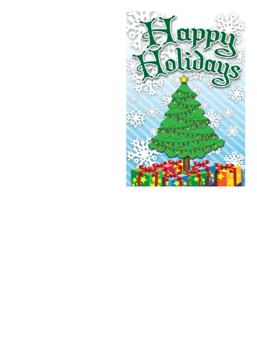 Christmas Tree Lights Card Template Printable pdf