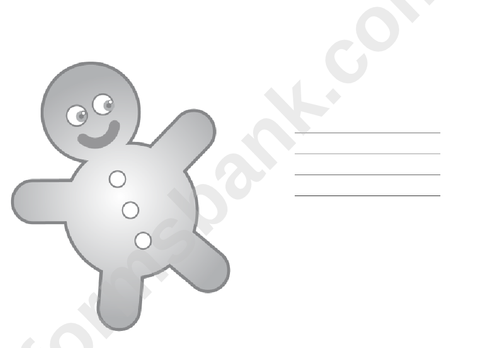 Christmas Gingerbread Card Template