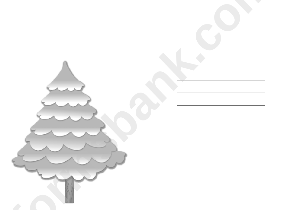 Seasons Greetings Winter Trees Card Template