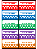 Chore Punch Card Template