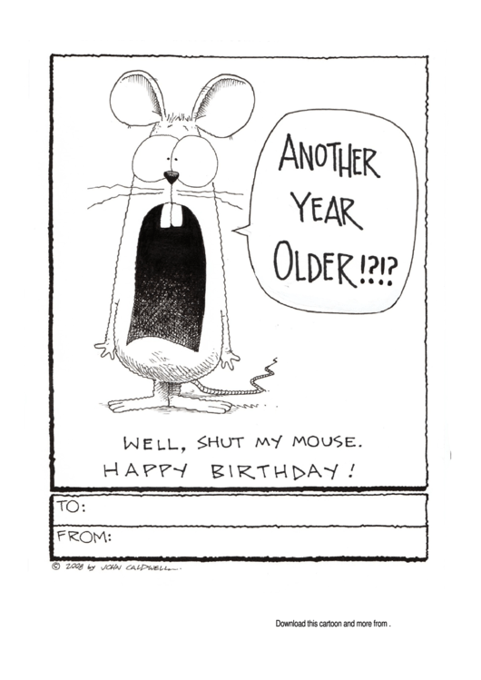 Another Year Older Printable pdf