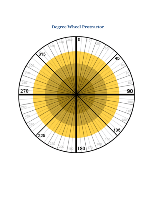 Degree Wheel Protractor Printable pdf