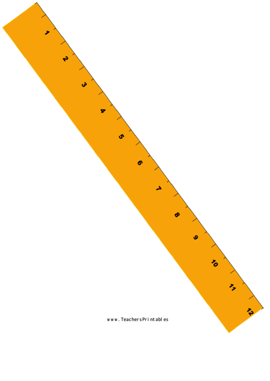 Ruler With Inches Printable pdf