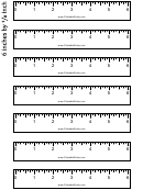 6 By 1/8 Inch Ruler Template