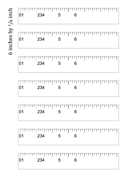 6 By 1/8 Inch Ruler Template Printable pdf
