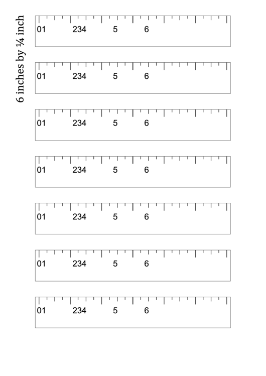 6 By Inch Ruler Template Printable pdf