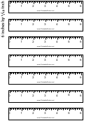 6 By 1/12 Inch Ruler Template