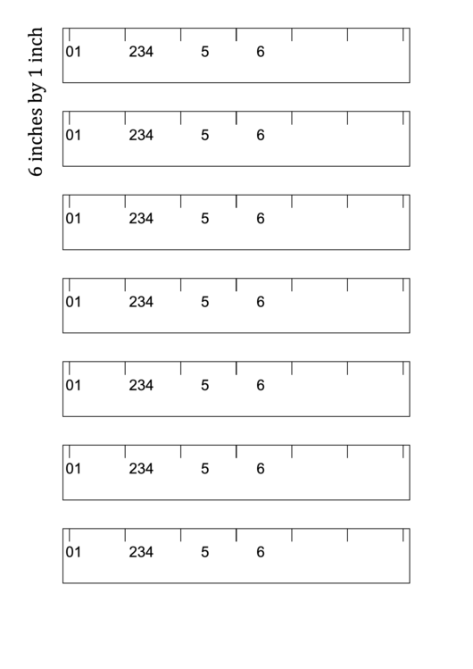 6 By 1 Inch Ruler Template Printable pdf