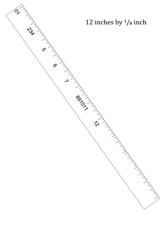12-Inch By 1/8 Ruler Template Printable pdf