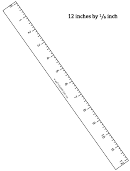 12-inch By 1/6 Ruler Template