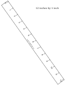 Ruler 12-inch By 1 Template