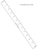 Ruler 12-inch By 2 Template