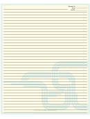Blue Curves Recipe Card 8x10