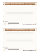 Religious Lined 4x6 Recipe Card Template