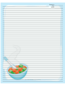 Baby Food Blue Recipe Card 8x10