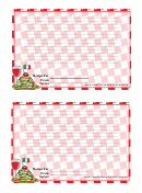 Italian Lined 4x6 Recipe Card Template